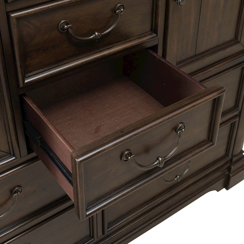 Arden Road 2 Door 10 Drawer Chest for Bedroom - Satin Cherry