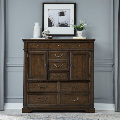Arden Road 2 Door 10 Drawer Chest for Bedroom - Satin Cherry