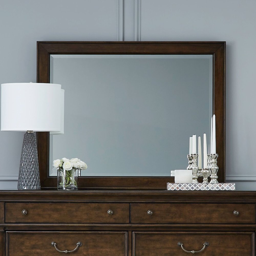 Arden Road Landscape Mirror Dresser Mounted  - Satin Cherry