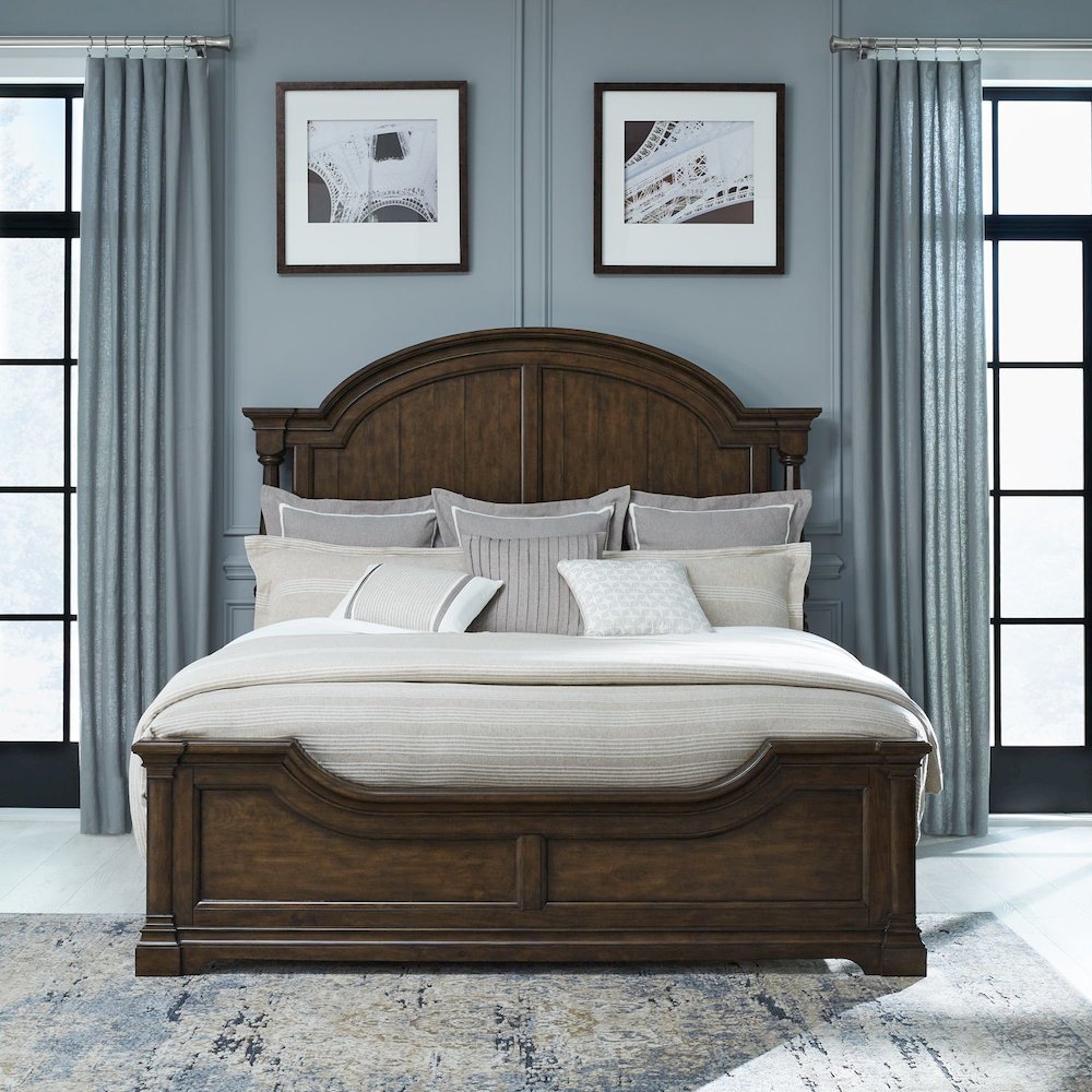 Arden Road California King Poster Bed Frame - Satin Cherry