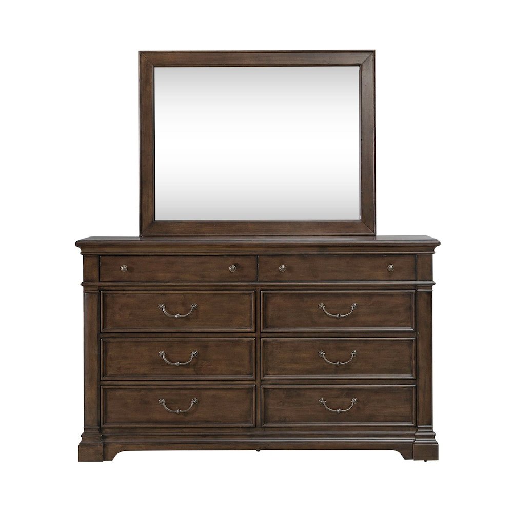 Arden Road Dresser & Mirror Bedroom Set - Satin Cherry