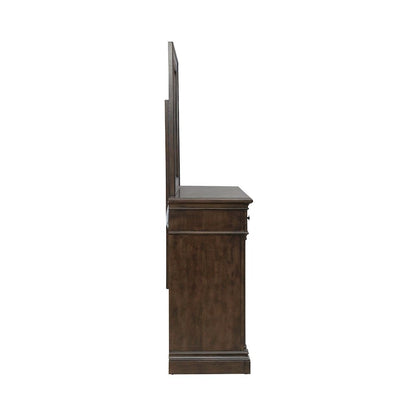 Arden Road Dresser & Mirror Bedroom Set - Satin Cherry