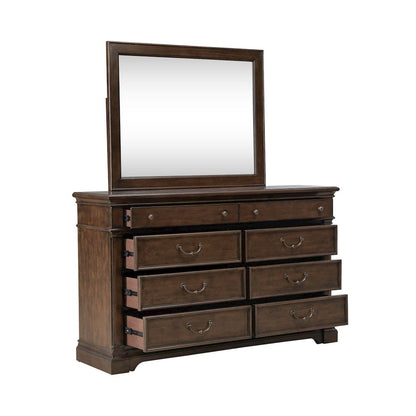 Arden Road Dresser & Mirror Bedroom Set - Satin Cherry