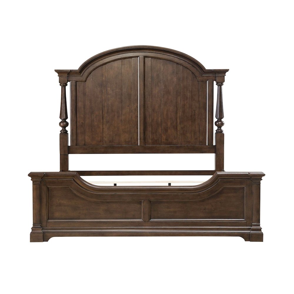 Arden Road California King Poster Bed Frame - Satin Cherry
