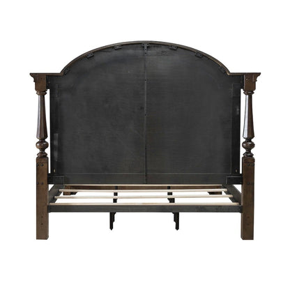 Arden Road California King Poster Bed Frame - Satin Cherry
