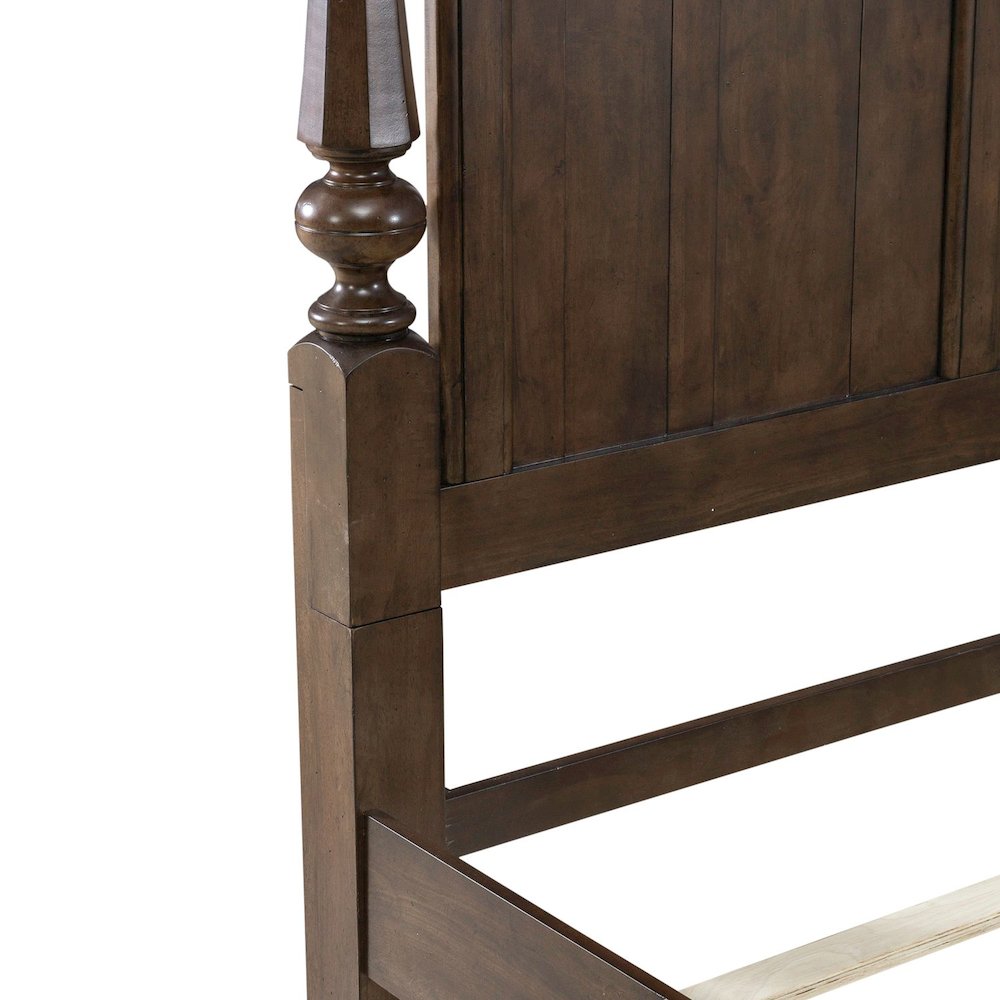 Arden Road California King Poster Bed Frame - Satin Cherry
