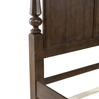 Arden Road California King Poster Bed Frame - Satin Cherry