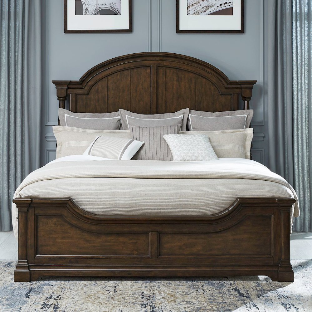 Arden Road King Poster Bed Frame - Satin Cherry