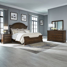 Bedroom Set - Queen Poster Bed, Dresser & Mirror, Charging Nightstand