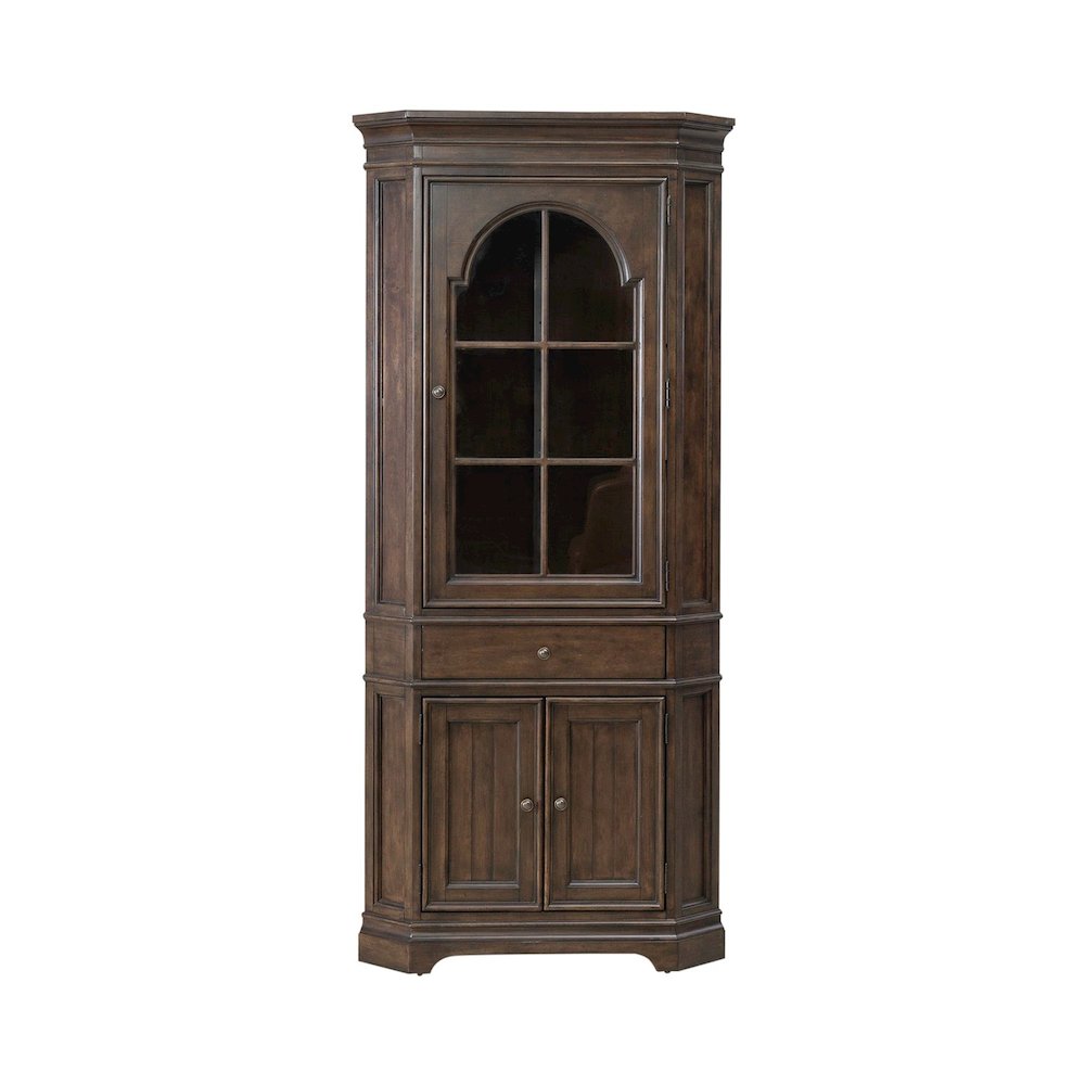 Arden Road Dining Room Corner Cabinet Display - Satin Cherry