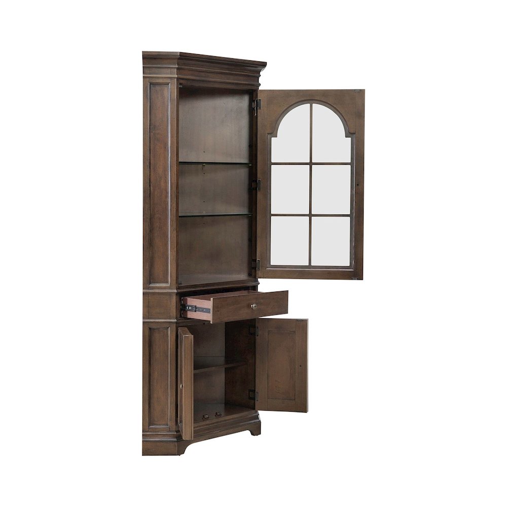 Arden Road Dining Room Corner Cabinet Display - Satin Cherry