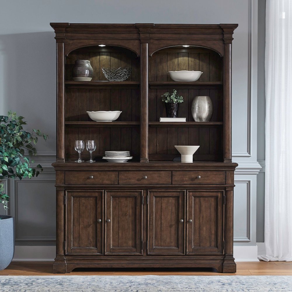 Arden Road Dining Room Hutch & Buffet  - Satin Cherry