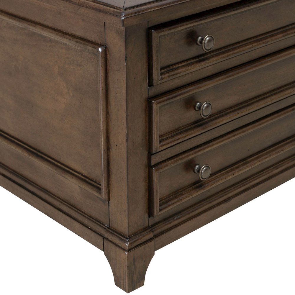 Arden Road Living Room Square Collector Cocktail Table  - Satin Cherry