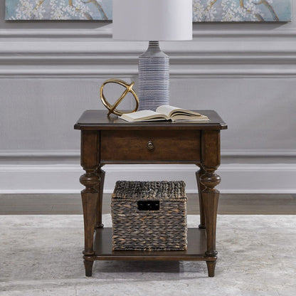 Arden Road Living Room Drawer End Table  - Satin Cherry