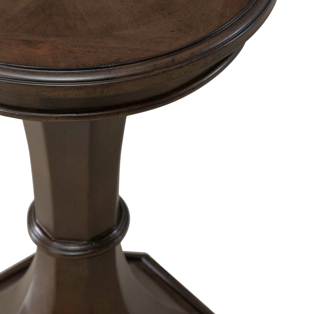 Arden Road Living Room Round Chairside Table  - Satin Cherry