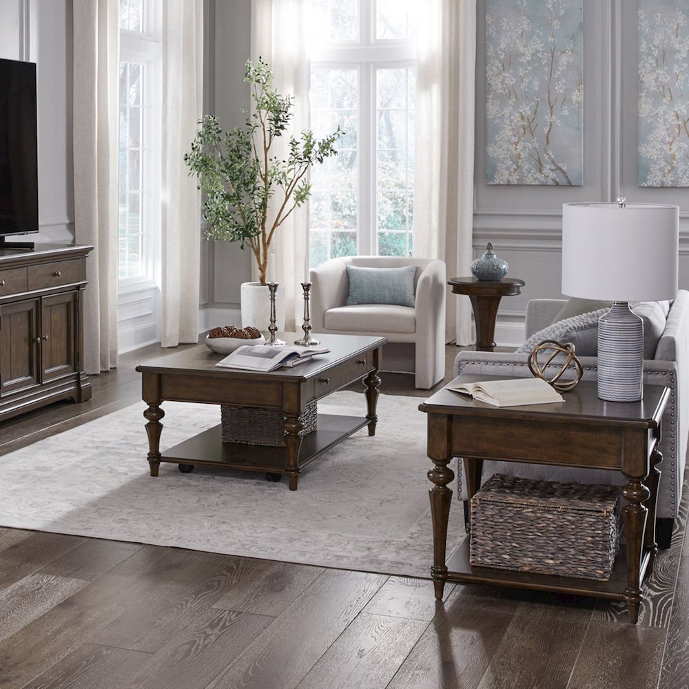 Arden Road Living Room 3 Piece Set  - Satin Cherry