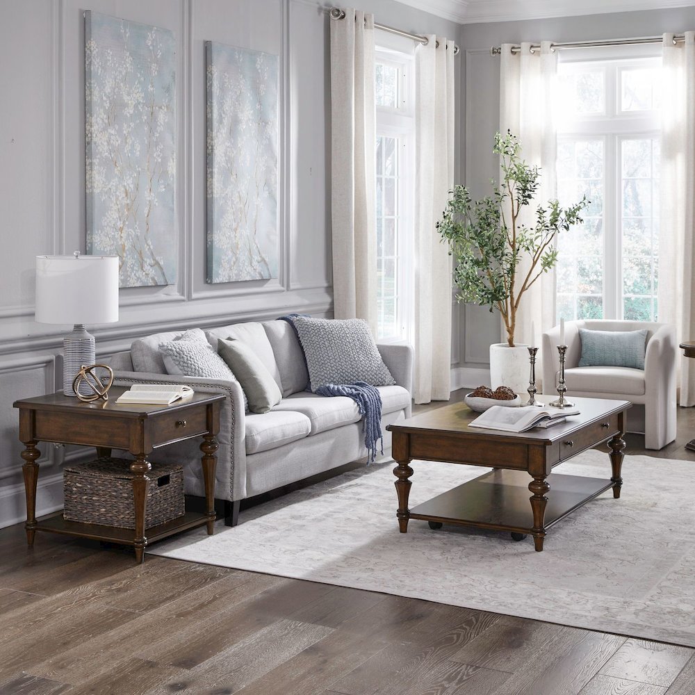 Arden Road Living Room 3 Piece Set  - Satin Cherry