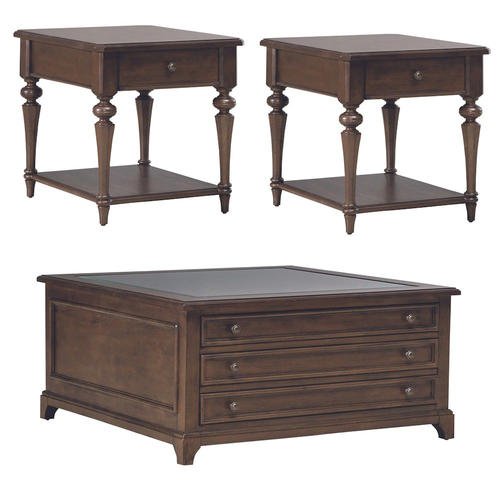 Arden Road Living Room Opt 3 Piece Set  - Satin Cherry