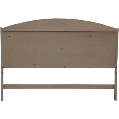 Avalon Queen Upholstered Headboard with Oak Wood Frame  - Burnished Beige