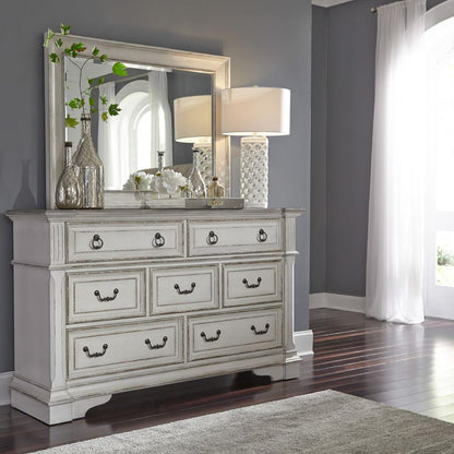 Abbey Park 7 Drawer Dresser in Antique White
