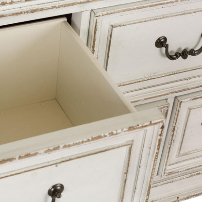 Abbey Park 7 Drawer Dresser in Antique White