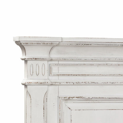 Abbey Park King California Panel Bed in Antique White
