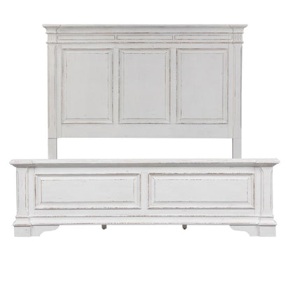 Abbey Park King Panel Bed in Antique White