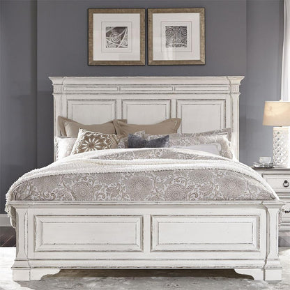 Abbey Park Queen Panel Bed in Antique White