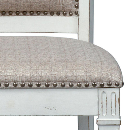 Abbey Park Upholstered Side Chair (RTA)-Set of 2 in Antique White