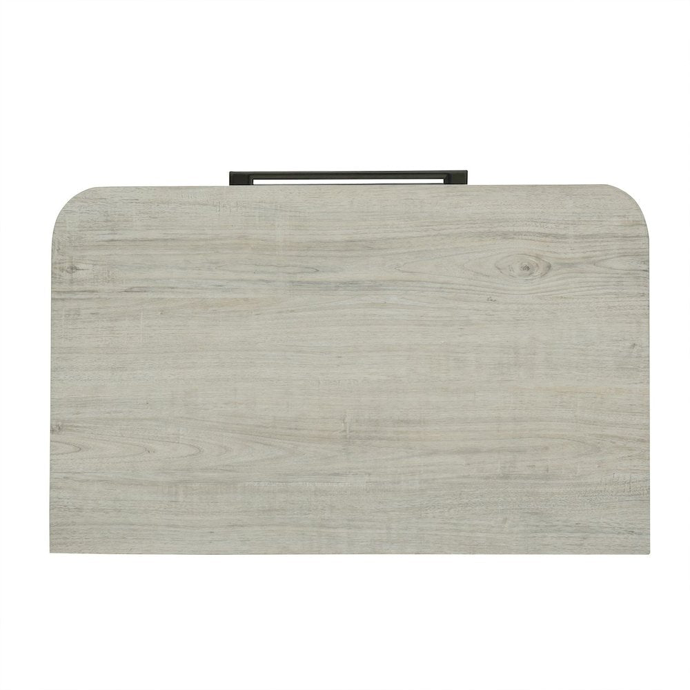Modern Play Bedroom Nightstand with AC USB Charging Station - Natural White