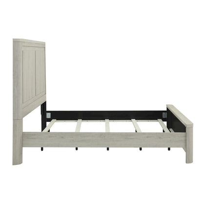 Modern Play King Panel Bed - Natural White