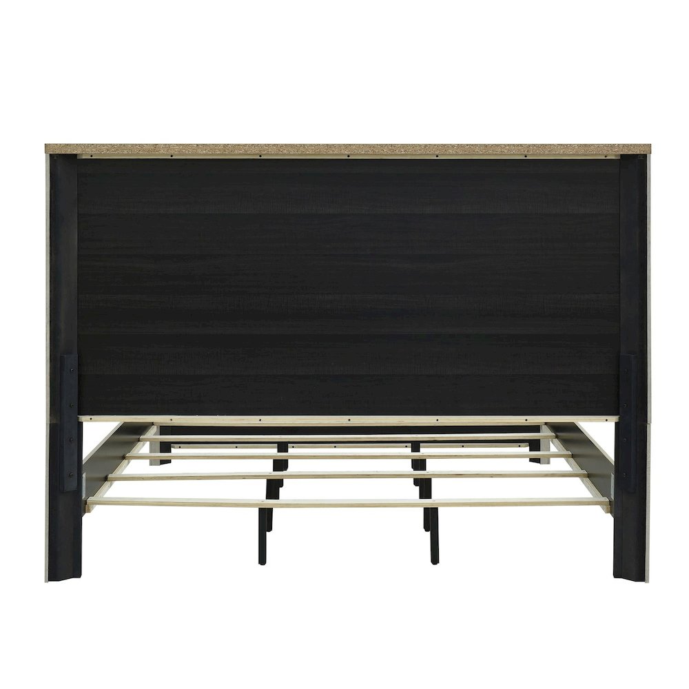 Modern Play King Panel Bed - Natural White