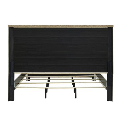 Modern Play King Panel Bed - Natural White