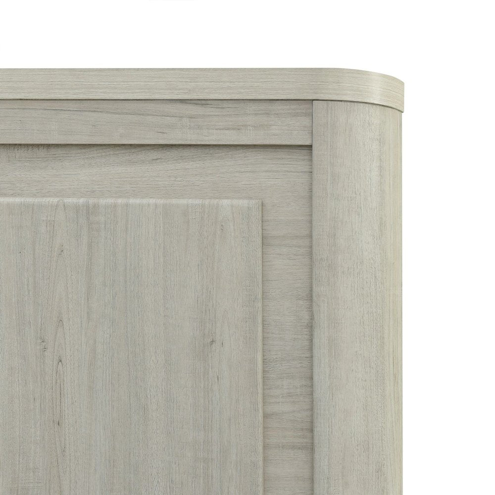 Modern Play King Panel Bed - Natural White