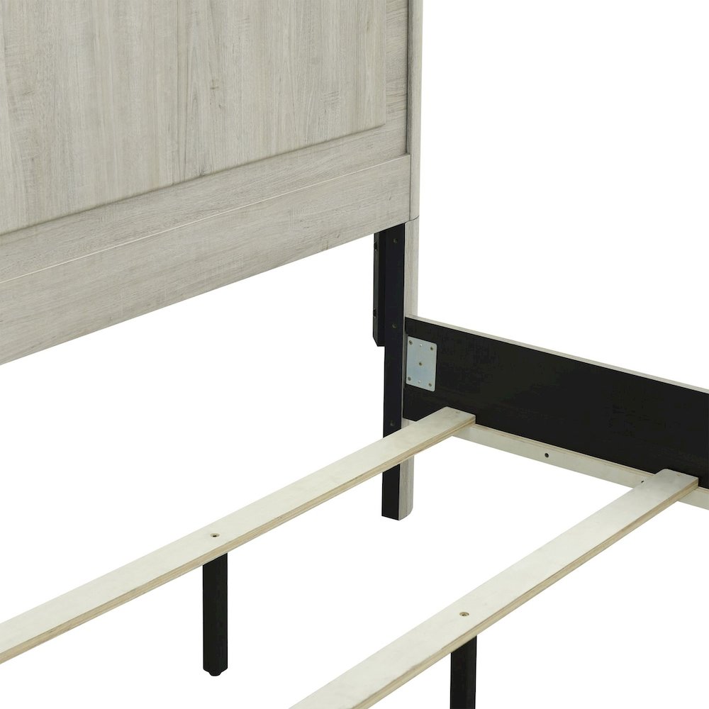 Modern Play King Panel Bed - Natural White