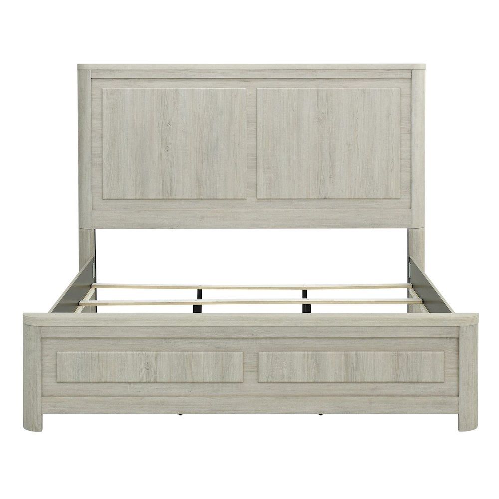 Modern Play Queen Panel Bed - Natural White