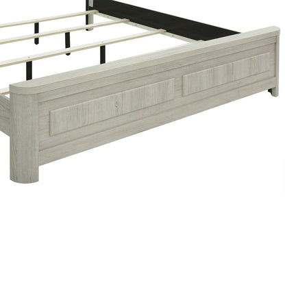 Modern Play Queen Panel Bed - Natural White