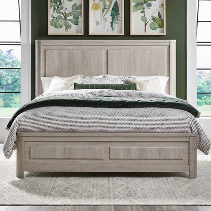 Modern Play Queen Panel Bed - Natural White