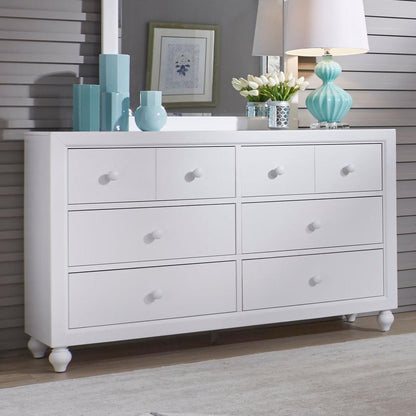 Cottage View 6 Drawer Dresser in White
