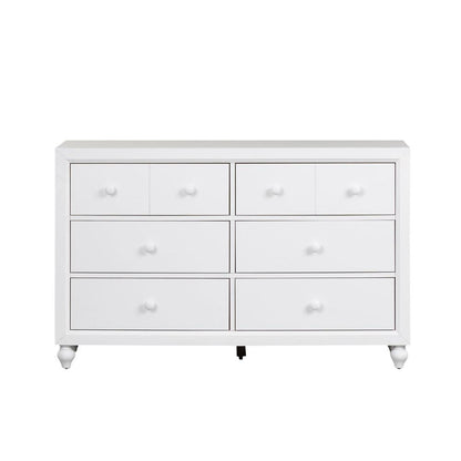 Cottage View 6 Drawer Dresser in White