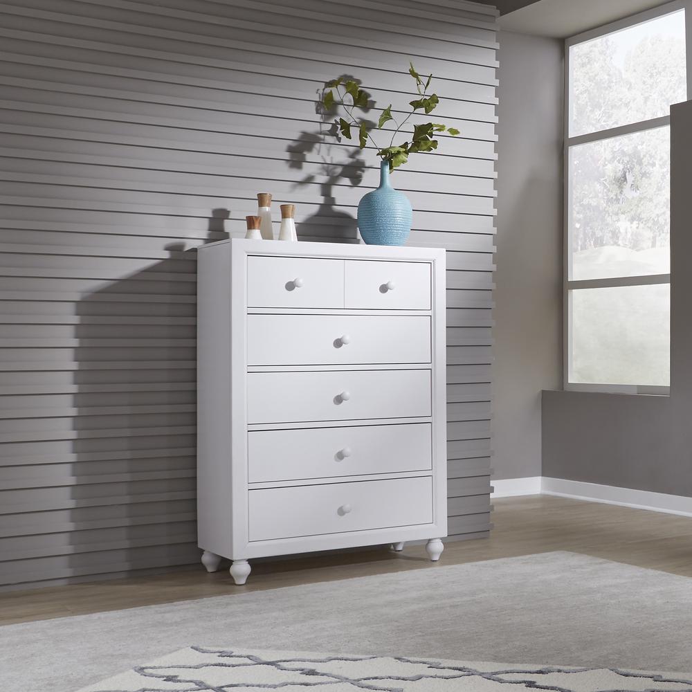 Cottage View 5 Drawer Chest in White