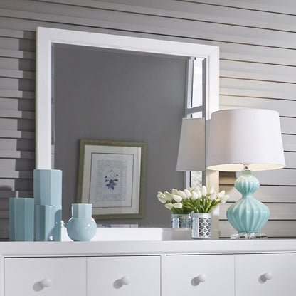 Cottage View Mirror in White