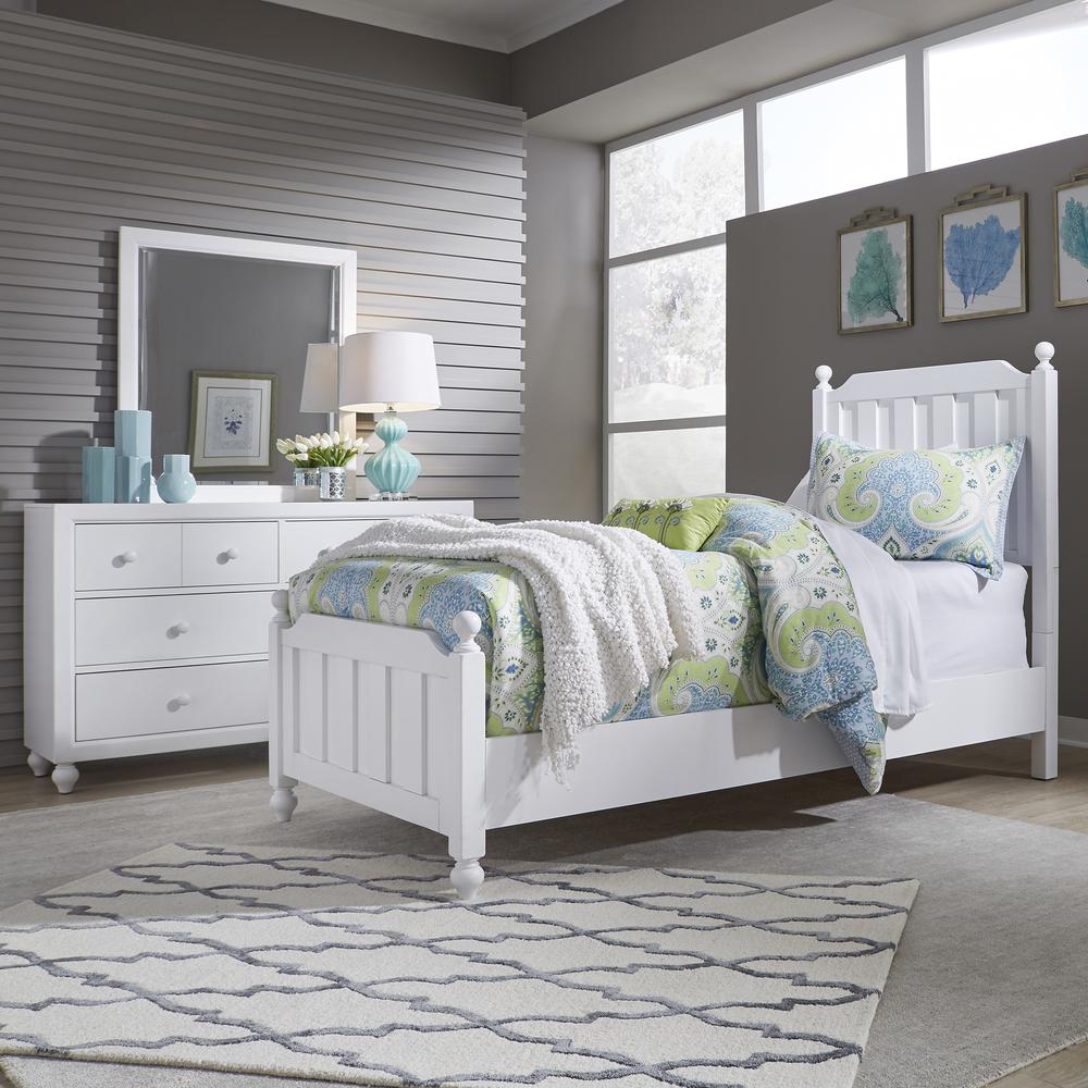 Cottage View Full Panel Bed in White