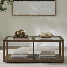 Bayhill Trellis Cocktail Table for Living Room - Honey w/ Black Metal Accents