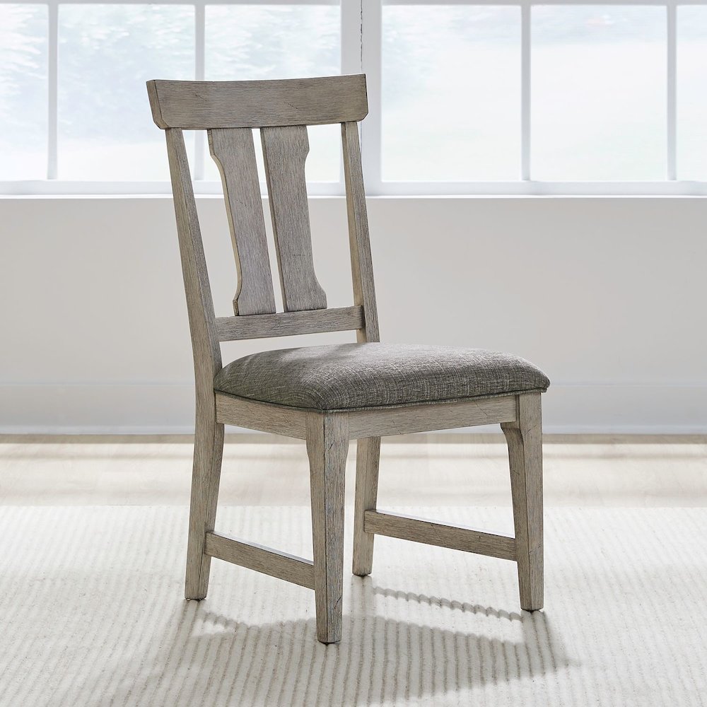 Hallendale Splat Back Side Chair (RTA) - Set of 2 - Gravel Wash
