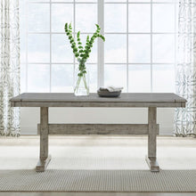 Hallendale 5 Piece Trestle Table Set - Gravel Wash