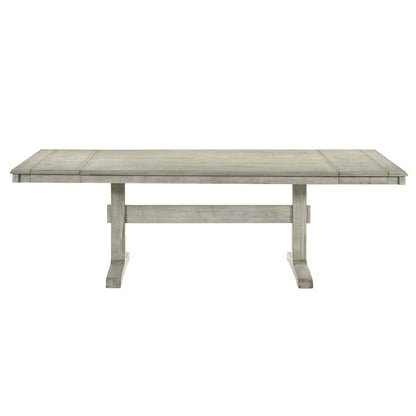 Hallendale 5 Piece Trestle Table Set - Gravel Wash
