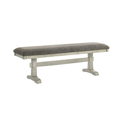Hallendale 6 Piece Trestle Table Set - Gravel Wash