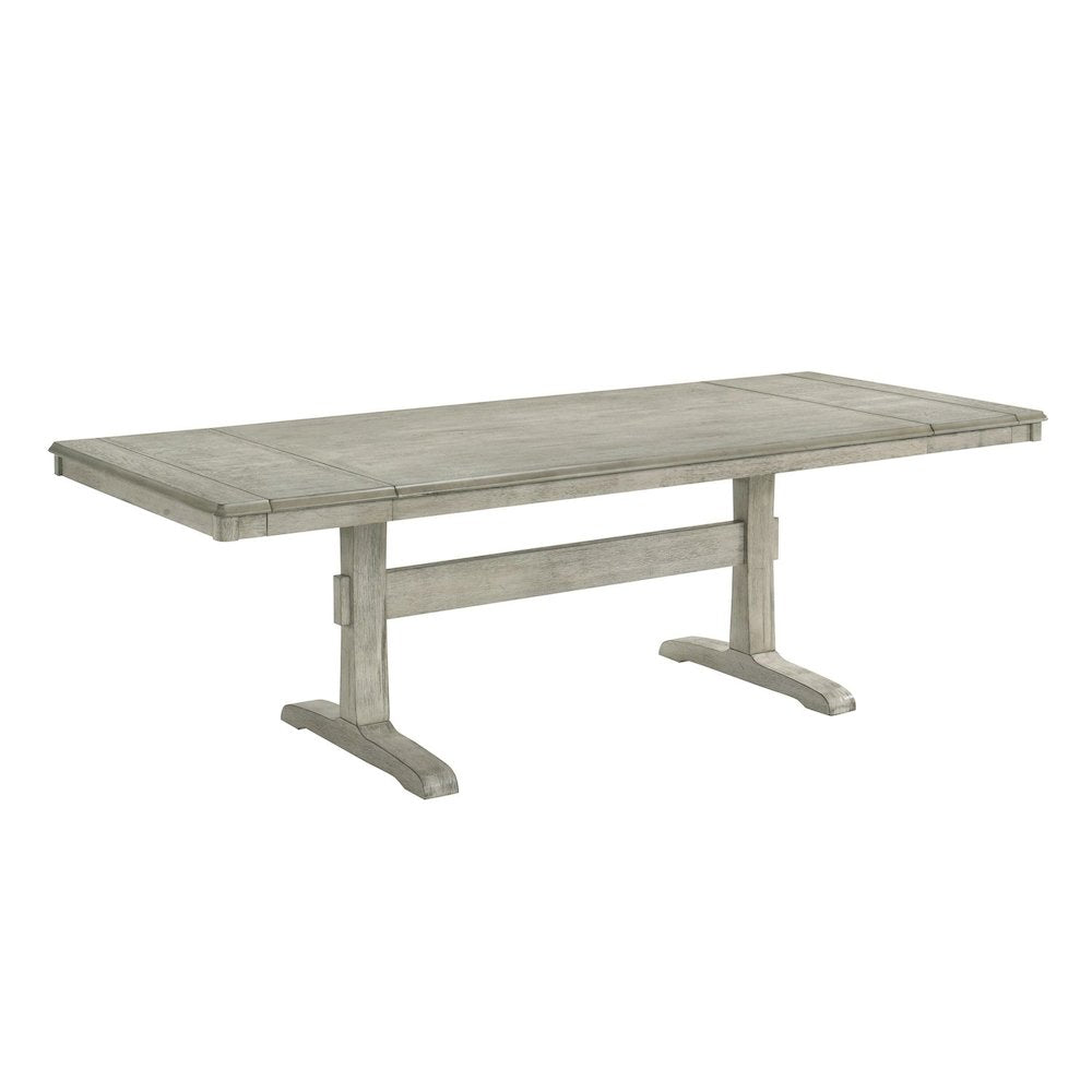 Hallendale 7 Piece Trestle Table Set - Gravel Wash