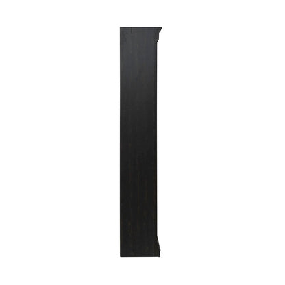 Bookcase for Home Office Touch LED Light- Aged Charcoal,Rub Thru & Caramel